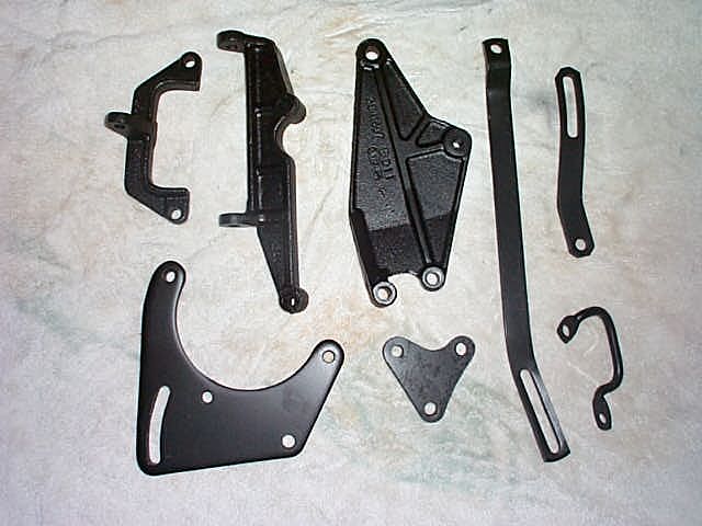 1964  1968 CHEVY A/C Small Block Compressor Mount Bracket Set Z28 (8 